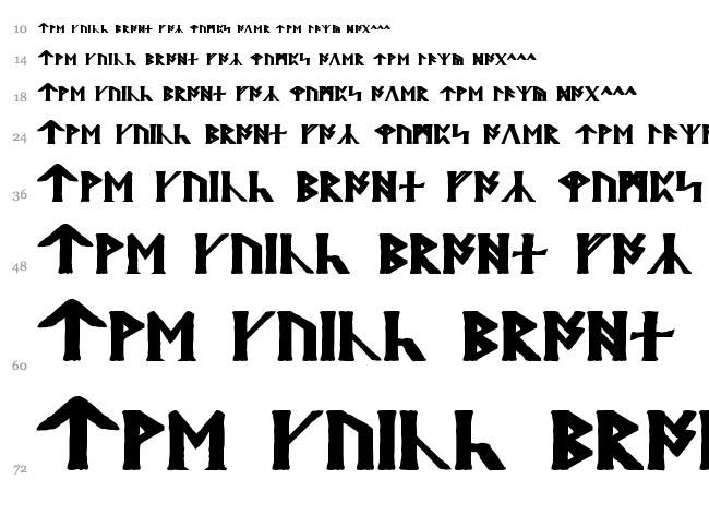 Britannian font waterfall